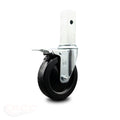 8 Inch Black Rubber Swivel Caster on Cast Iron Wheel, 600 lbs. Capacity, Pack of 2 V6460
