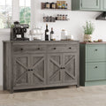 Brown 4-Door 2-Drawer Wood Buffet Cabinet G979