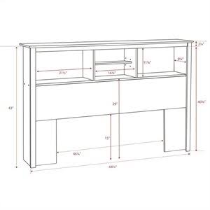 Espresso Full/Queen Bookcase Headboard U87841