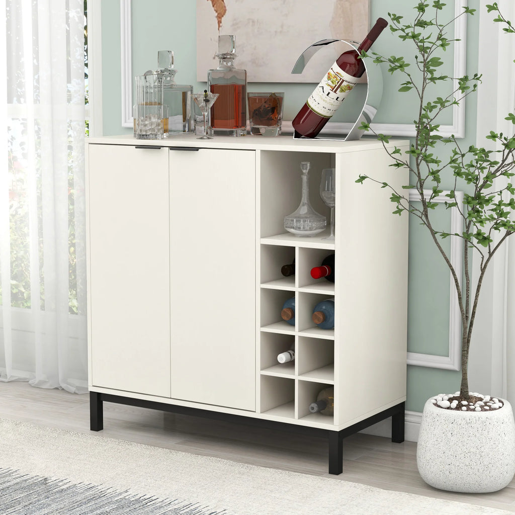 White Sideboard Buffet Cabinet with Storage Z707