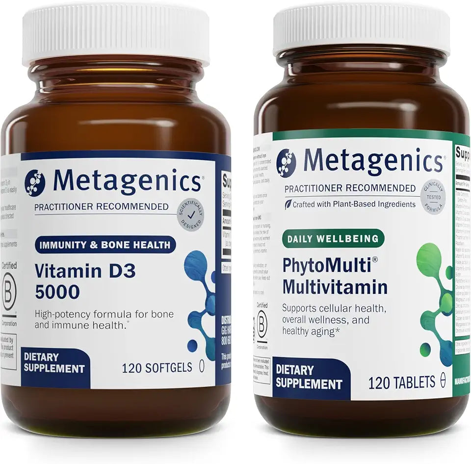 D3 5000 & PhytoMulti Without Iron 120 Softgels & 120 Tablets N50452