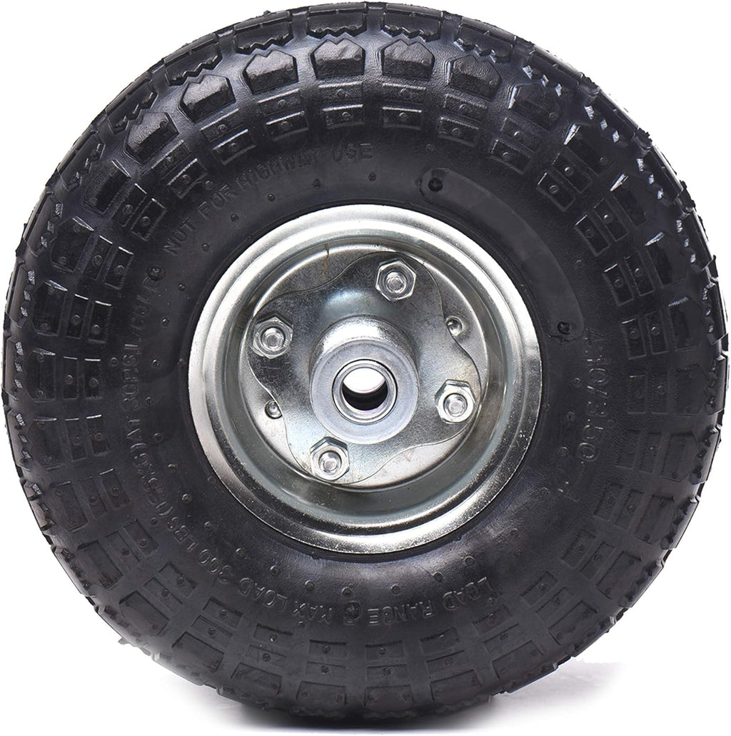 (4 Pack) 4.10/3.50-4 Replacement Tire and Wheel with 10 Inner Tube R982