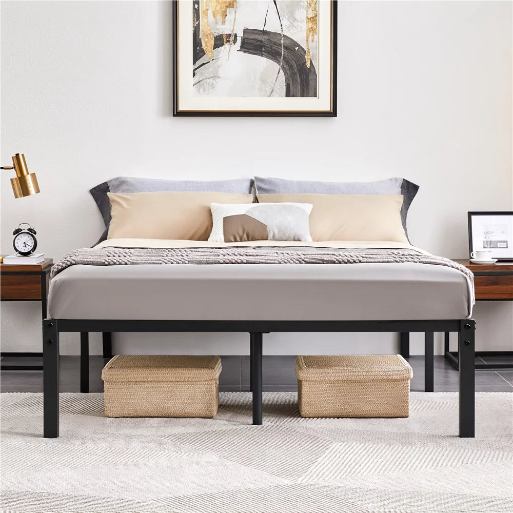 Twin Size Black Metal Platform Bed Frame V31929