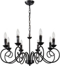 8 Lights Black Rustic Chandelier Ceiling Light Fixture T69218