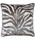 Silver Zebra Velvet Euro Sham O40037