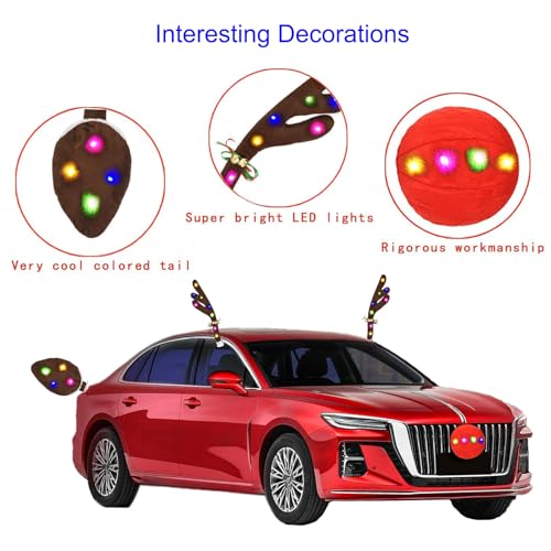 Christmas Rudolph Reindeer Vehicle Kit with Antlers Car and Nose Decorations S886220