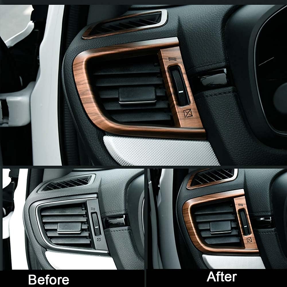 Peach Wood Air Vent Trim Left Right Side Dashboard Sticker Frame Y274168