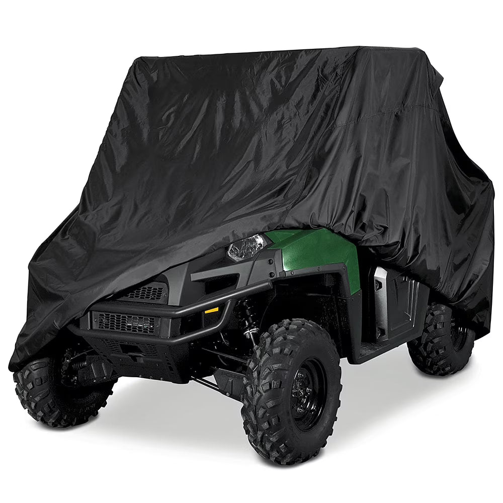 Black UTV Cover with Roll Cage 190T Polyester Storage Cover A656