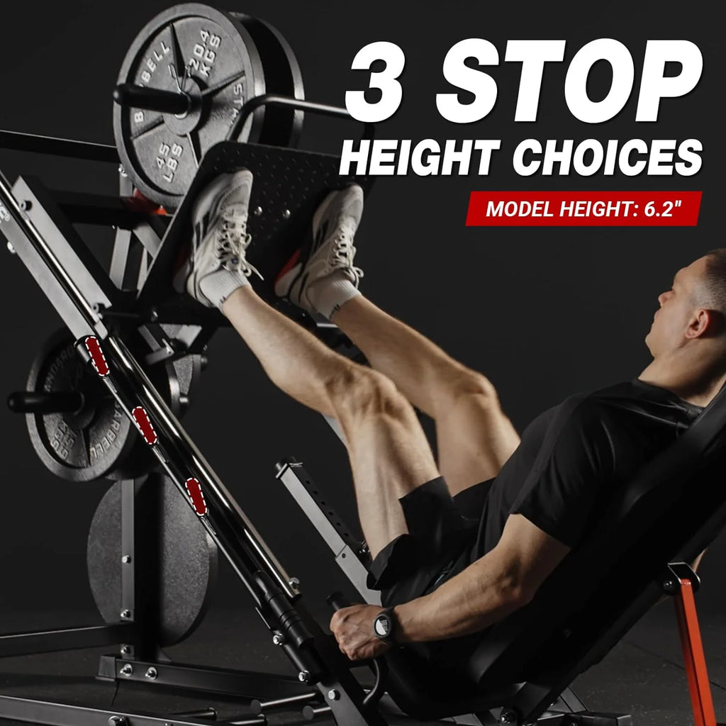 Leg Press Machine with Calf Block, 1500LBS Weight Capacity Adjustable Leg Machine H11887