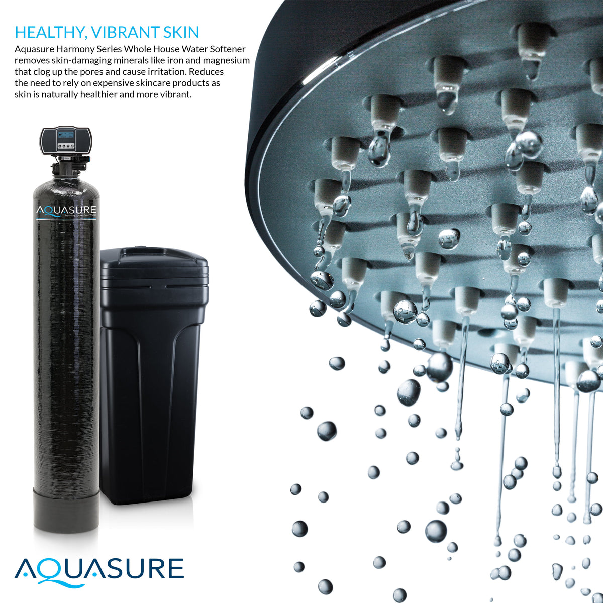 64,000 Grain Whole House Water Softener with High Efficiency Control Head G94375