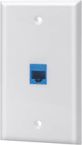 Cat6 Keystone Ethernet Wall Plate Female to Female White 6 Port Pack of 2 I455