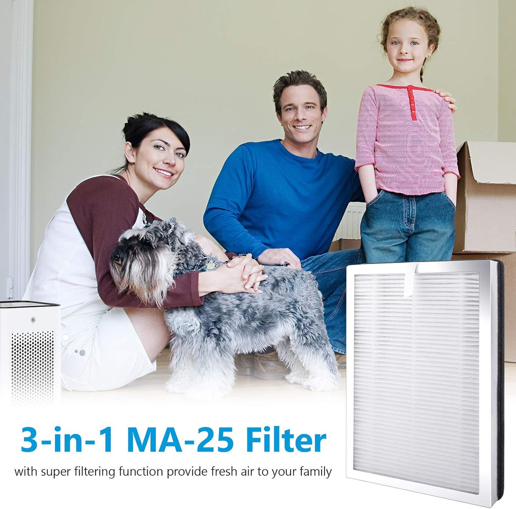 4 Pack H13 True HEPA Activated Carbon Replacement Filters D619853