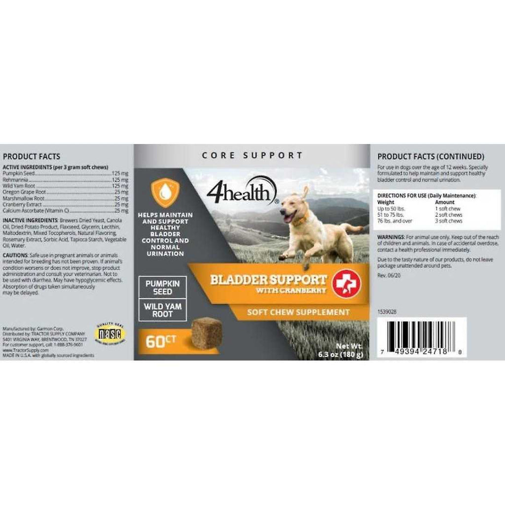 Bladder Support with Cranberry Soft Chew Dog Supplement U733260