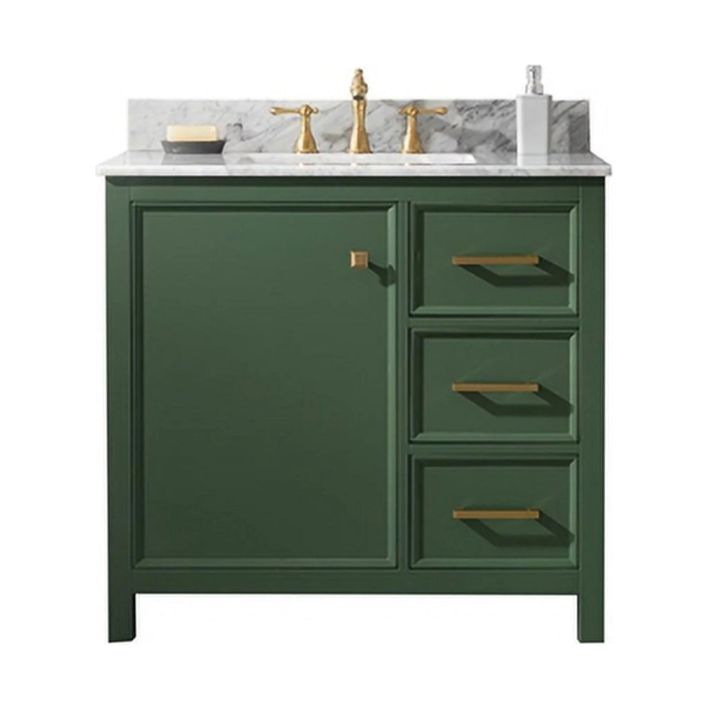 36" Green Wood Sink Vanity Cabinet M375667