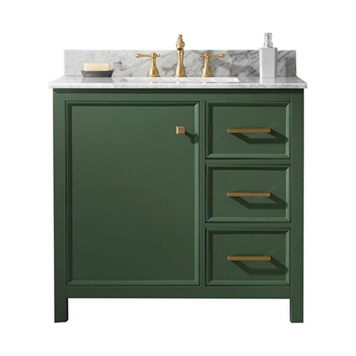 36" Green Wood Sink Vanity Cabinet M375667