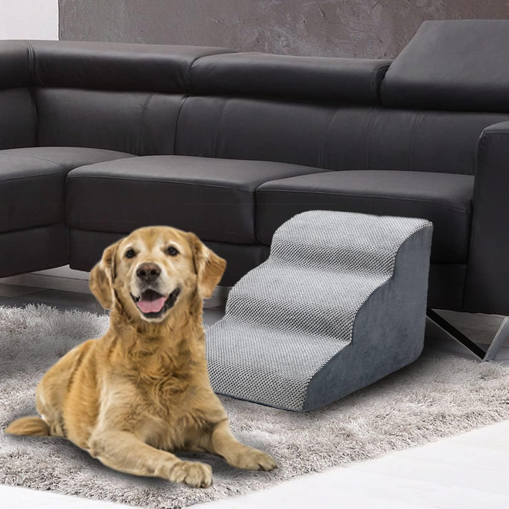 3 Tiers Non-Slip Foam Dog Ramp Stairs for Sofa F73798