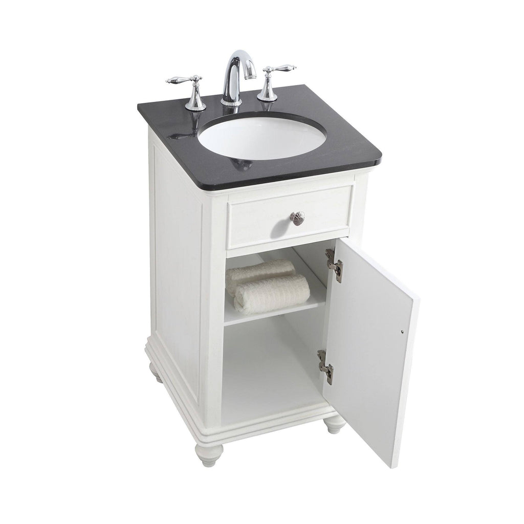 Grey 18 inch Bathroom Vanity Cabinet Set with Granite Top T665