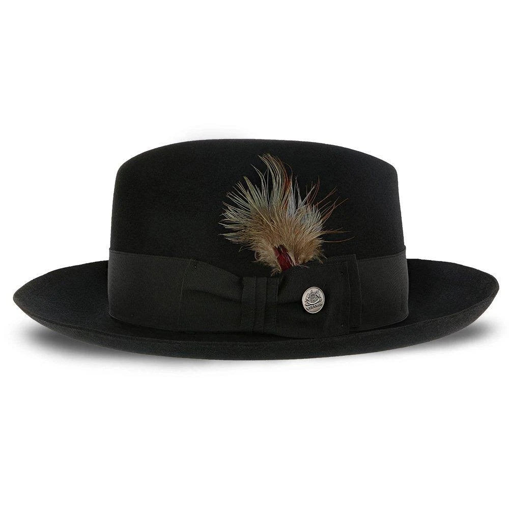 Beaver Fur Felt Fedora Hat Size 7 1/4 Caribou R63909