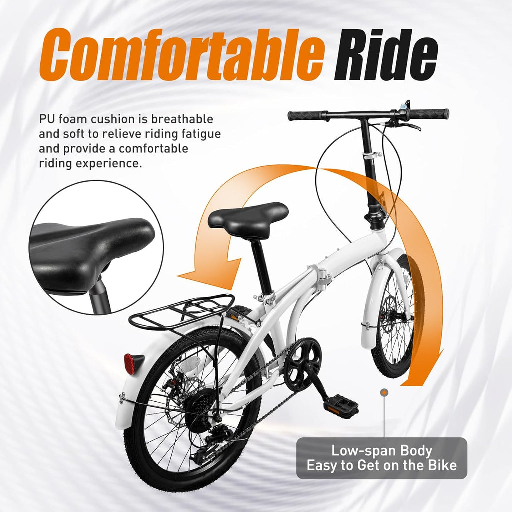 20-inch 7 Speed Folding Bicycle with Disc Brake N819327