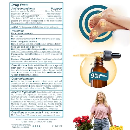 Foot Pain Relief Rubbing Oil with Essential Oils - 2 Pack U68299