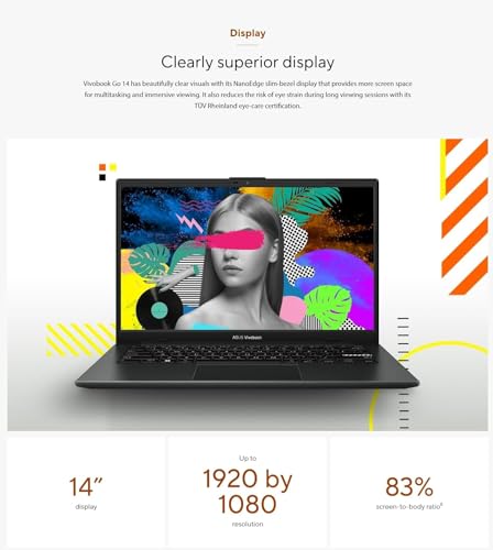 Black 14" FHD LED Display Laptop with Intel 12th 6-Core i3, 24GB RAM, 512GB SSD, Windows 11 Pro I640