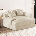 Oversized Chaise Lounge Sofa with 2 Throw Pillows U96220