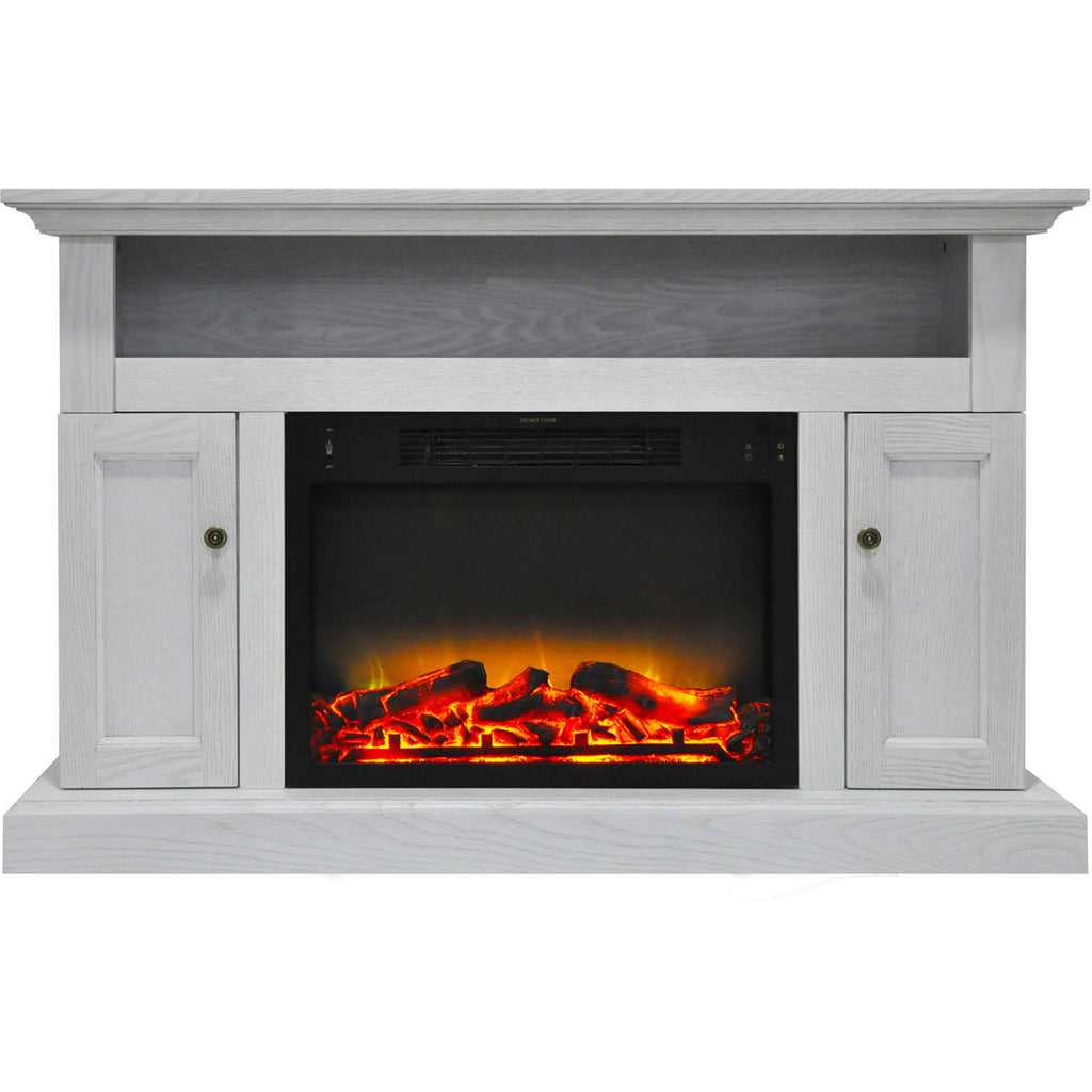White Electric Fireplace with Entertainment Stand G778021