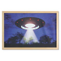UFO Wall Art with Frame, Printed Fabric Poster, 35" x 23", Multicolor B81969