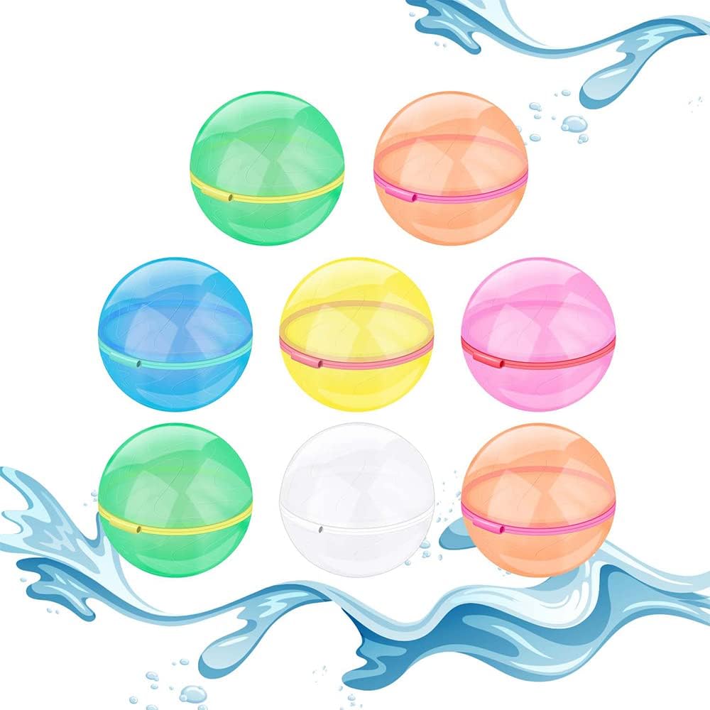 8 Pack Reusable Self Sealing Water Balloons V7416