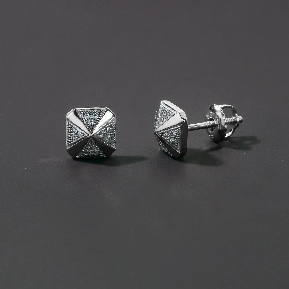 S925 Sterling Silver Diamond Stud Earrings U5349