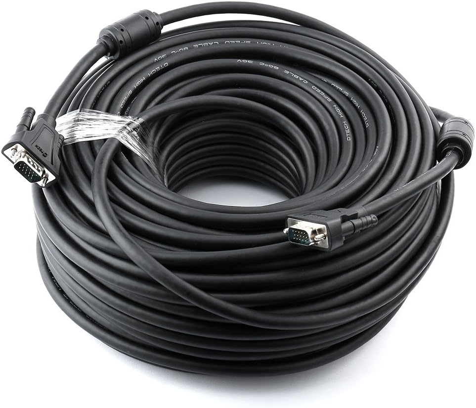 100 Feet VGA Cable Male to Male Black O3561