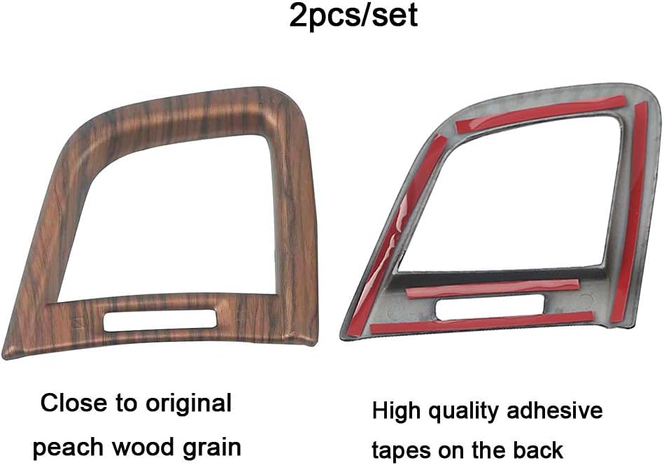 Peach Wood Air Vent Trim Left Right Side Dashboard Sticker Frame Y274168