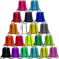 Black Nylon Drawstring Backpack 100 Pack G250863
