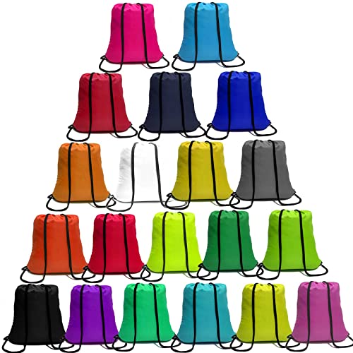 Black Nylon Drawstring Backpack 100 Pack G250863