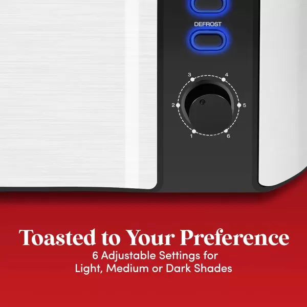 Long Slot 4 Slice Stainless Steel Black Toaster C115087