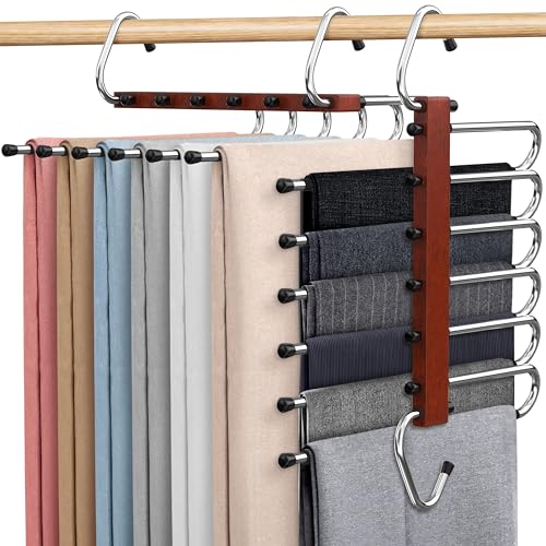 Mahogany Wooden Pants Hangers 2 Pack R23081