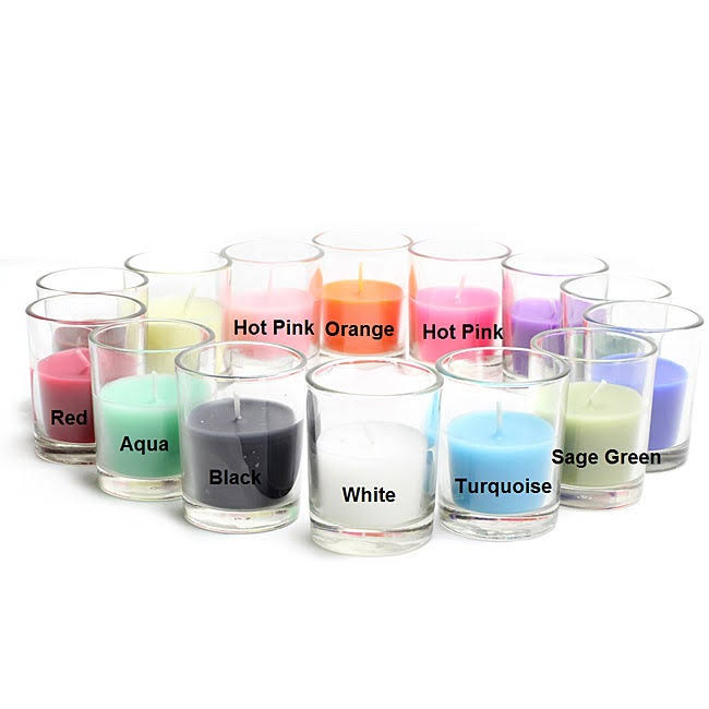 Round Glass Votive Candles Case of 96 Hunter Green N324846