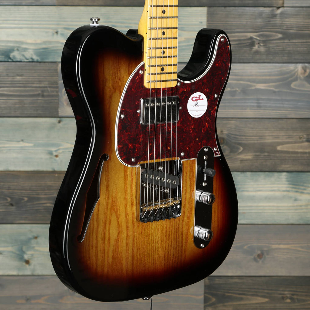3-Tone Sunburst Semi-Hollow Electric Guitar X8895