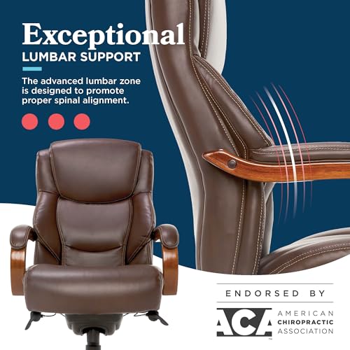 Chestnut Brown Bonded Leather Executive Office Chair P51708