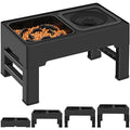 2-in-1 Elevated Slow Feeder Dog Bowls with Non-Skid Silicone Mat E3386