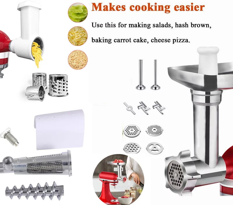 3 Sets Meat Grinder Slicer Juicer Attachment S927312