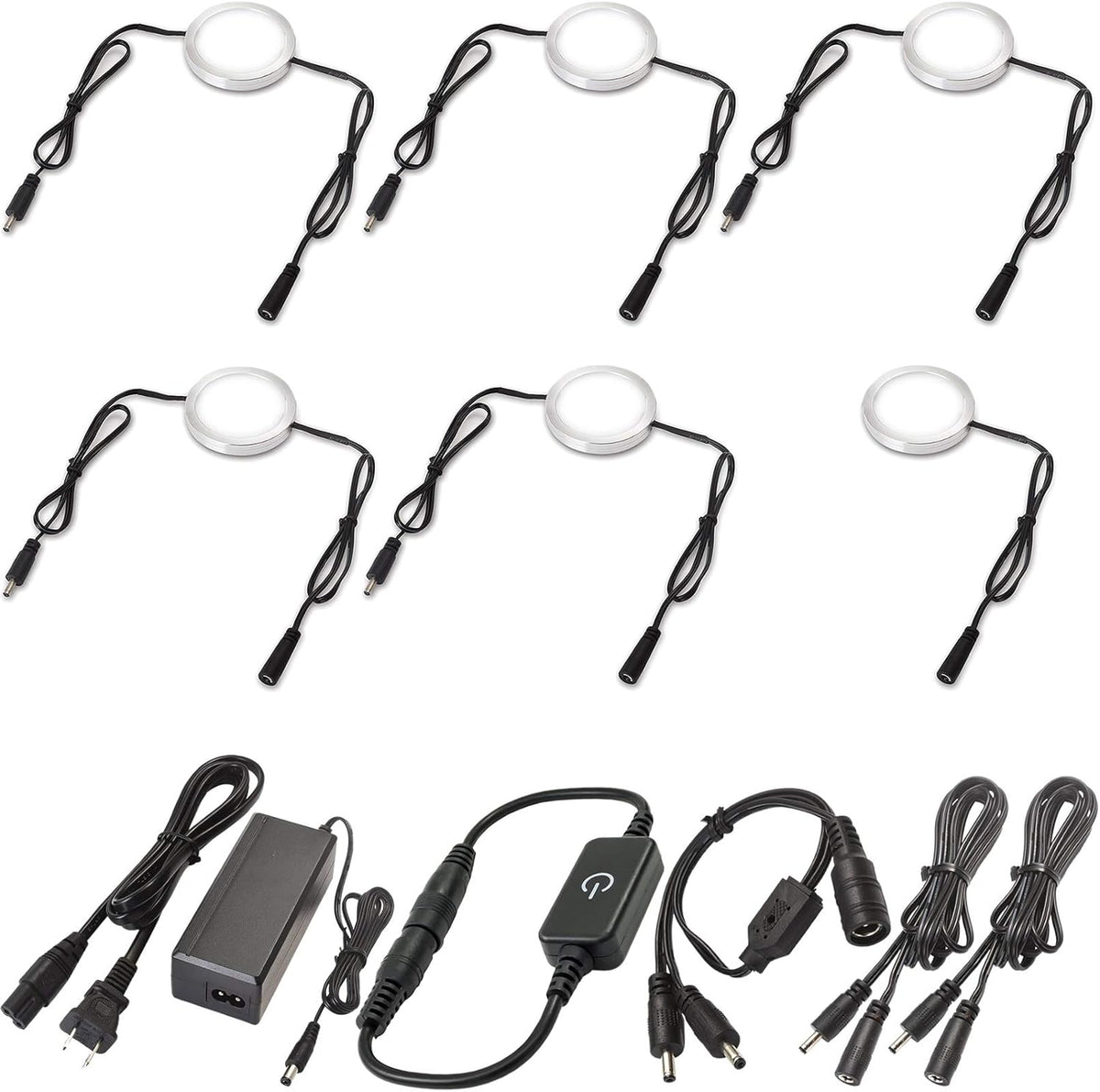 Under Cabinet LED Lighting Kit, Touch Dimmable, 12 Lights, Warm White V582