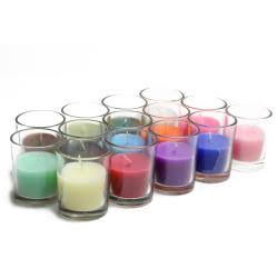 Round Glass Votive Candles Case of 96 Hunter Green N324846