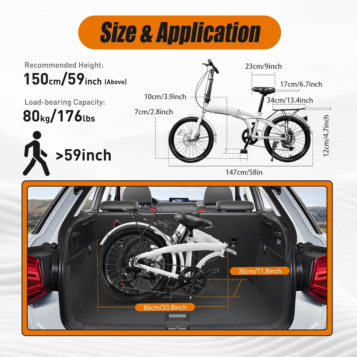 20-inch 7 Speed Folding Bicycle with Disc Brake N819327
