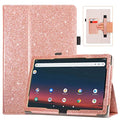 Glitter Rose Folio Leather Cover for Onn 10.1 Tablet E593815