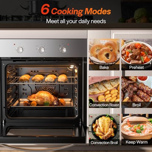 24 inch Electric Single Wall Oven with Convection System, Stainless Steel K36782
