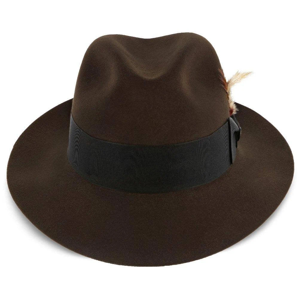 Beaver Fur Felt Fedora Hat Size 7 1/4 Caribou R63909