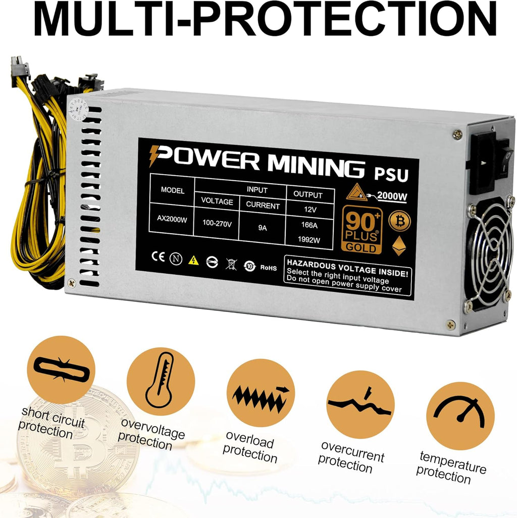 2000W 2U Mining Power Supply W287