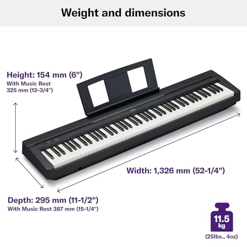 88-Key Weighted Action Digital Piano with Sustain Pedal I6638