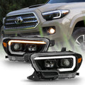 2016-2019 Toyota Tacoma Black Housing LED Headlights K292